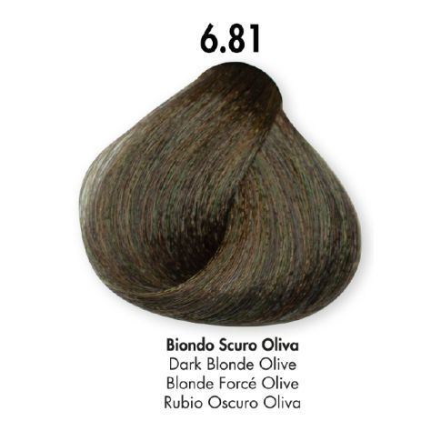 HS Milano Farba Do Włosów 6.81 Oliwkowy Ciemny Blond 100 ml 