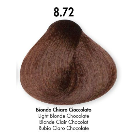 HS Milano Farba Do Włosów 8.72 Czekoladowy Jasny Blond 100 ml 
