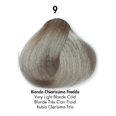 HS Milano Farba Do Włosów 9 Zimny Bardzo Jasny Blond 100 ml 