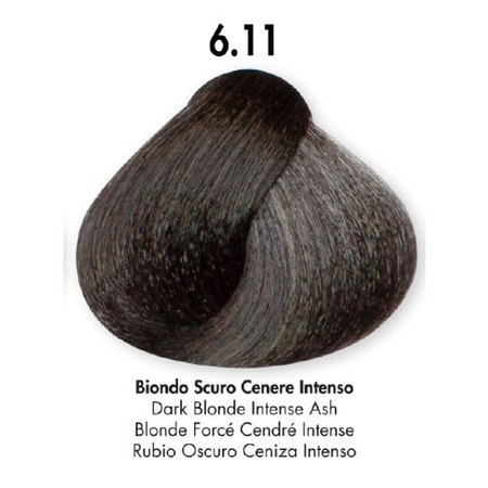 HS Milano Farba Do Włosów 6.11 Intensywny Popielaty Ciemny Blond 100 ml 