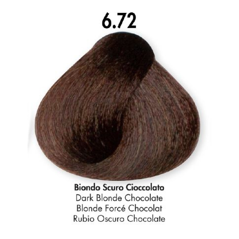 HS Milano Farba Do Włosów 6.72 Czekoladowy Ciemny Blond 100 ml 