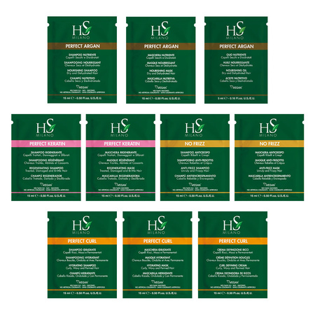 HS Milano Zestaw Testowy - Szampony, Maski, Olejek i Krem 10 szt.