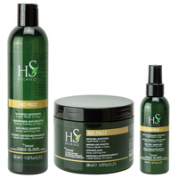HS Milano Zestaw No Frizz Szampon 350 ml + Maska 500 ml + Mleczko 150 ml