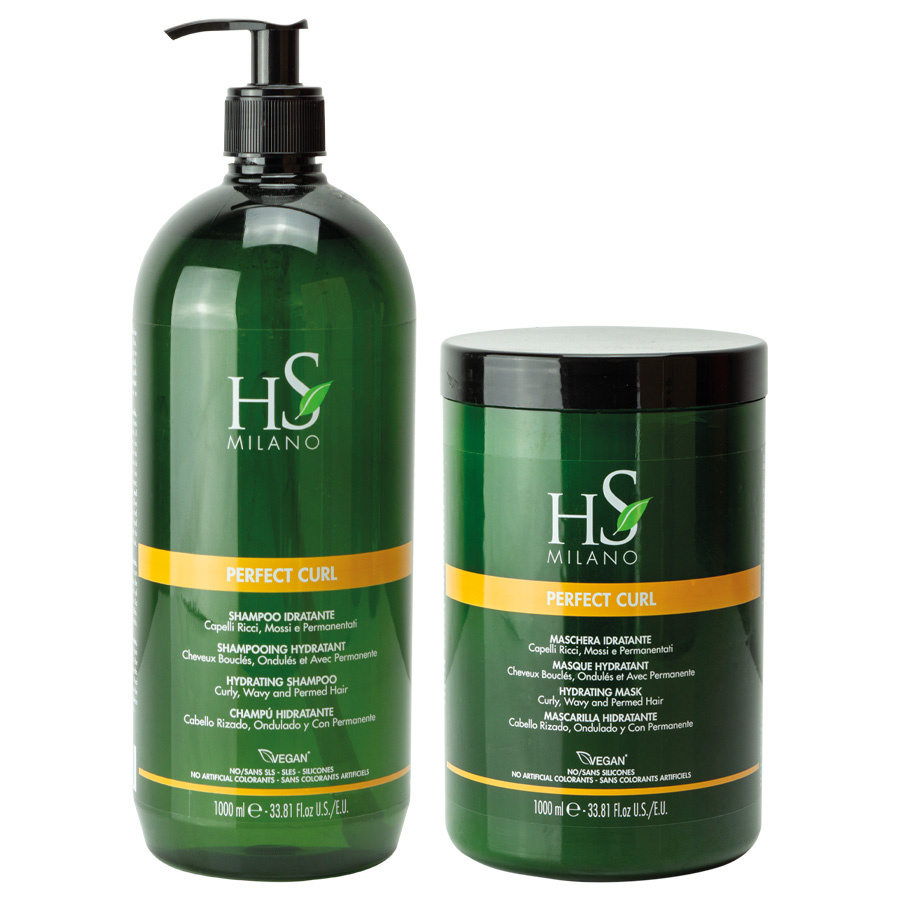 HS Milano Zestaw Perfect Curl Szampon 1000 ml + Maska 1000 ml