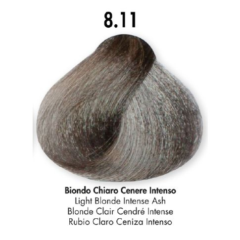 HS Milano Farba Do Włosów 8.11 Intensywny Popielaty Jasny Blond 100 ml 