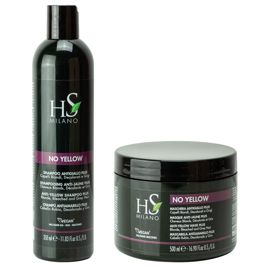 HS Milano Zestaw No Yellow Szampon 350 ml + Maska 500 ml
