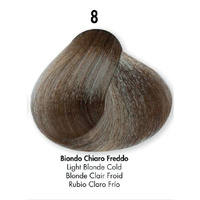 HS Milano Farba Do Włosów 8 Zimny Jasny Blond 100 ml 
