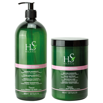 HS Milano Zestaw Perfect Keratin Szampon 1000 ml + Maska 1000 ml