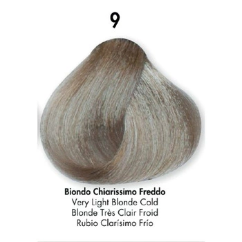 HS Milano Farba Do Włosów 9 Zimny Bardzo Jasny Blond 100 ml 