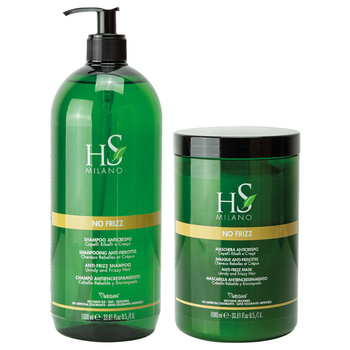 HS Milano Zestaw No Frizz Szampon 1000 ml + Maska 1000 ml