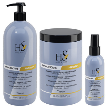 HS Milano Zestaw Phytostructure Pinoplex Szampon 1000 ml + Maska 1000 ml + Spray 150 ml