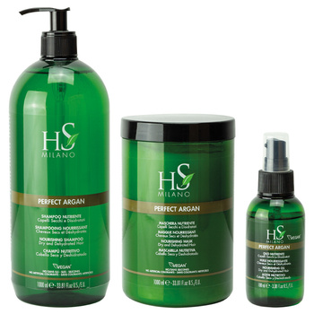 HS Milano Zestaw Perfect Argan Szampon 1000 ml + Maska 1000 ml + Olejek 100 ml