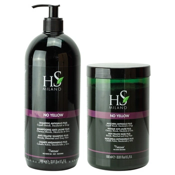 HS Milano Zestaw No Yellow Szampon 1000 ml + Maska 1000 ml