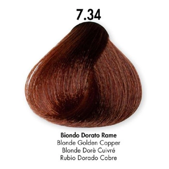 HS Milano Farba Do Włosów 7.34 Złoty Miedziany Blond 100 ml 