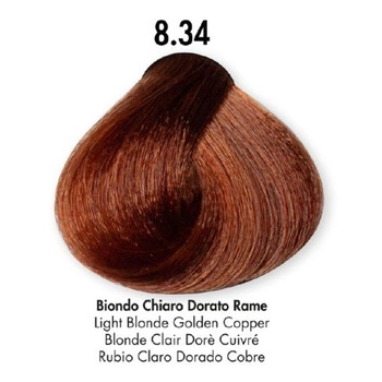 HS Milano Farba Do Włosów 8.34 Złoty Miedziany Jasny Blond 100 ml 