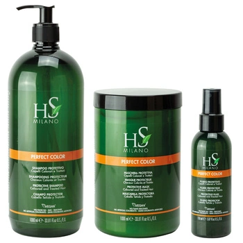 HS Milano Zestaw Perfect Color Szampon 1000 ml + Maska 1000 ml + Płyn Ochronny 150 ml